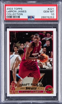 2003-04 Topps Collection #221 LeBron James Rookie Card - PSA GEM MT 10